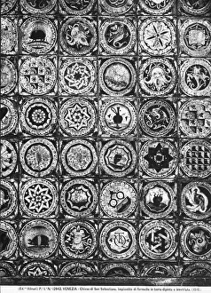 Painted and glazed earthenware tiles, church of San Sebastiano, Campo San Sebastiano, Venice
