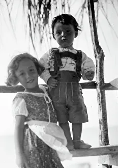 Female Child Portrait Photography Prints: Pair of children