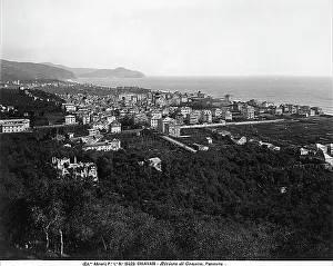 Mediterranean Coastline Photography Prints: Panoramic view of Chiavari