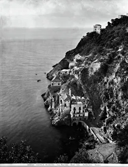 Panoramic View Of The Sea Prints: Panoramic view of Conca dei Marini