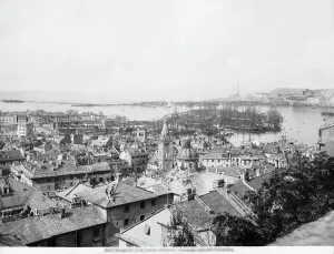 Prints of Panoramic view of Genoa Genoa. Date of Photograph:1895 ca Liguria Prints: Panoramic view of Genoa