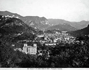 Mountain Valley Scenery Prints: Panoramic view of Varallo