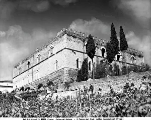 Medieval Christian Architecture Prints: Partial view of the complex of the Monastery of Galluzzo called Palazzo of Study or Acciaioli