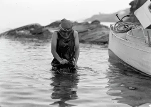 Corsican Landscape Photography Prints: Portrait of bather