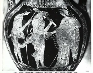 Red-figured Attic amphora with Athena greeting Hercules, preserved in the Gregorian Etruscan Museum, Vatican City
