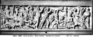 Ancient European Artifacts Prints: Relief with a Bacchic procession, in the Vatican Museums, Vatican City