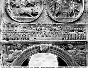 Ancient Roman Emperor Portraits Prints: Relief on the northern face of the Arch of Constantine