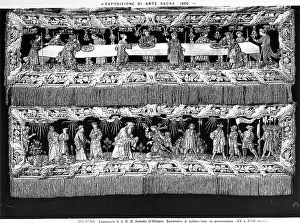 Baroque Period Artwork Prints: Two roller towels for a processional canopy