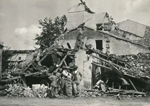 Rubble after a bombing