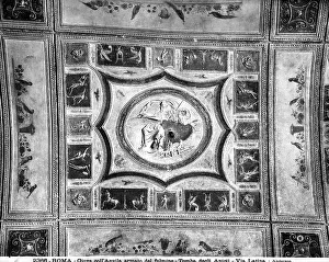Greco Roman Mythology Figures Prints: Stucco panel depicting Jupiter with an eagle and a thunderbolt