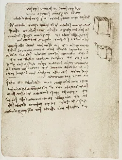 High Renaissance Drawings Prints: Studies on the cube, writings belonging to the Codex Forster I