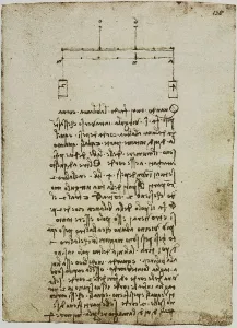 Leonardo Da Vinci Study Prints: Study for balancing two weights