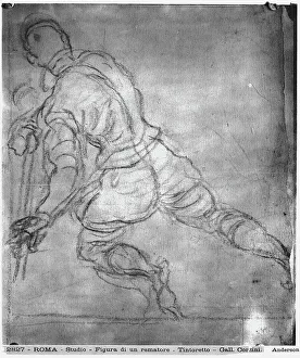 European Renaissance Styles Prints: Study for the figure of a rower