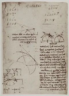 British Museum London Collection Prints: Study on lines and angles, written by Leonardo da Vinci