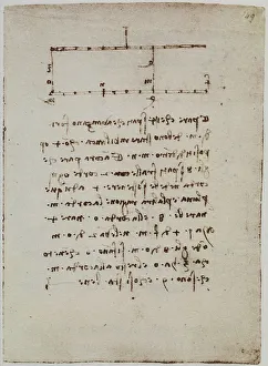 Renaissance Drawing Techniques Prints: Study on physics, page from the Codex Forster II