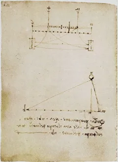 Victoria And Albert Museum Artwork Prints: Study on the proportions of a triangle