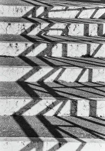 Italian Building Design Prints: Study of shadows on the steps