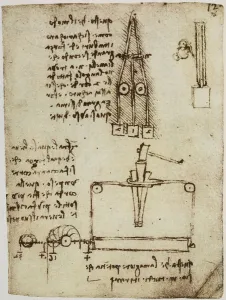 Renaissance Baroque Styles Europe Prints: Study on the strength of lever systems for raising weights