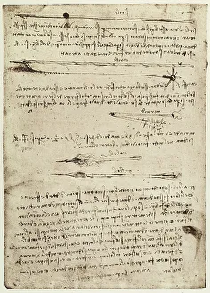 Renaissance Artist Leonardo Da Vinci Prints: Study for some weapons (sirile)