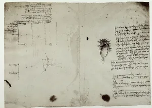 Study on weights and the use of the scale; writing of Leonardo da Vinci. Codex Arundel 263, c.33r. British Museum, London