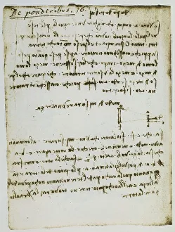 European Renaissance Baroque Periods Prints: Study on weights, writings belonging to the Codex Forster I