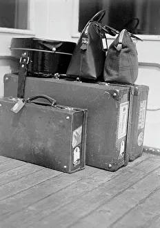 Suitcase on a ship
