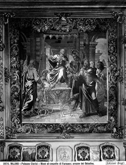 Old Testament Bible Scenes Prints: Tapestry representing Moses before the Pharaoh