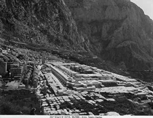 Archeological Sites In Greece Prints: The Temple of Apollo at Delphi, in Greece