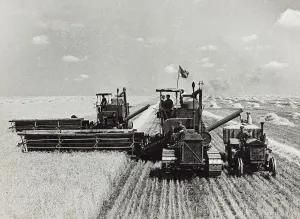 Farming Equipment Prints: Threshing