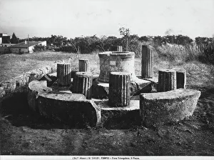 Archeological Finds Italy Prints: The Triangular Forum in Pompeii. The well