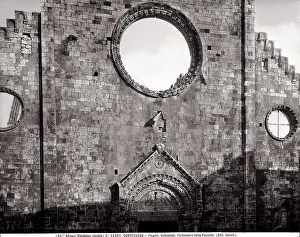 Romanesque Cathedral Architecture Prints: Detail of the upper faade of the Cathedral of Conversano, in Apulia