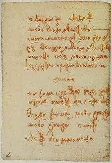 Leonardo Da Vinci Manuscripts Prints: Various notes and reflections on physics