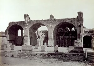 Roman Forum Excavations Prints: View of the Basilica of Maxentius or Constantine, in the Roman Forum, in Rome