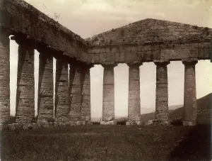 Classical Greek Architecture Prints: View of the Big Temple at Segesta
