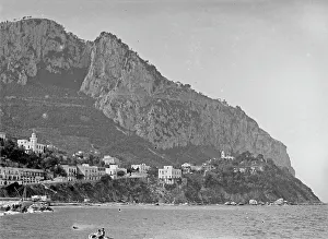 View of Capri by a ferry