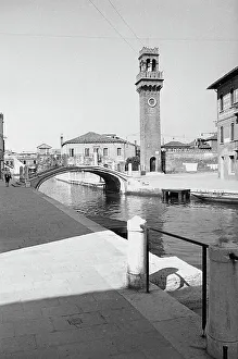 Gondola Transportation Prints: View of Murano