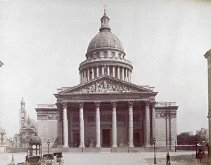Pantheon Paris Prints: View of the Panthon in Paris, and the square in front