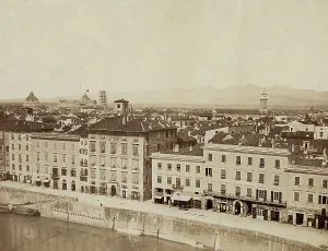 Gothic Style Church Buildings Prints: View of Pisa