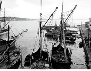 Sailboat On The Water Prints: View of the port of Anzio