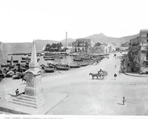 Palermo Architecture Prints: View of the Romagna district outside Porta dei Greci in Palermo