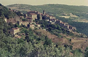 Tuscan Countryside View Prints: View of Sassetta