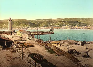 River Transportation Structure Prints: View of a part of Triest's coastline
