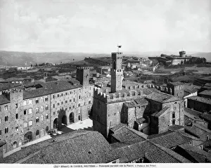 Gothic Buildings Europe Prints: View of Volterra