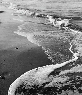 Italian Beach Photography Prints: Waves breaking on the shore