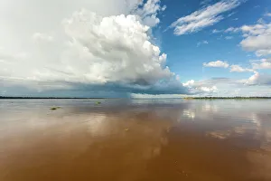 Brazilian Tourist Attraction Prints: Brazil, cloud over Amazon river