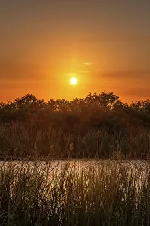 US Natural Landscapes Prints: Sunset over lake