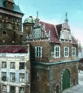 Danzig Print, a photograph of the Peinkammer's gable