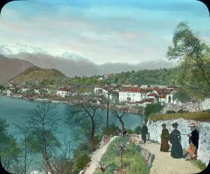 Print of a scenic path along Lake Como in Northern Italy