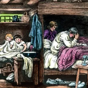 Hansel and Gretel Print, Hand-Coloured Glass Slide