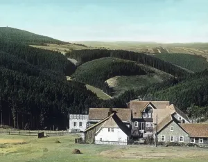 Thuringen Print: View of the Meuselbacher Kuppe in Thuringian Highland